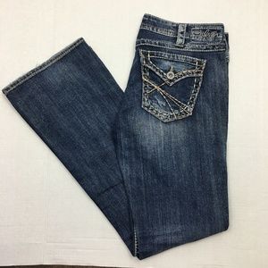 Silver Pioneer Distressed Bootcut Jeans